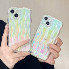 Laser Color Plated Wave Pattern Phone Case