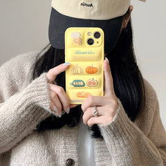 Pumpkin Puffed Phone Case With 360 Protective Border