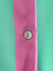 Summer European And American Style Striped Loose Printed Silk Textured Shirt For Women