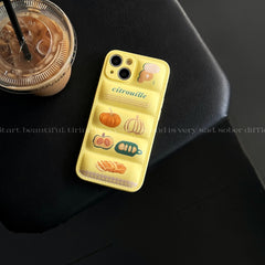 Pumpkin Puffed Phone Case With 360 Protective Border