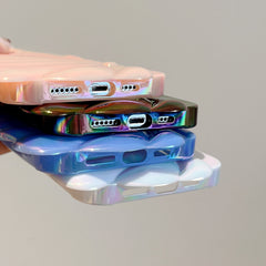 Color Plated Colorful Laser Shell Phone Case