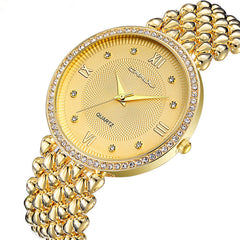 Diamond ladies quartz watch for womens