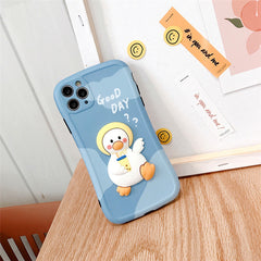 Compatible with Apple, Three Dimensional Cute Duck Phone Case Iphone12pro 7P Cartoon Anti Drop Case