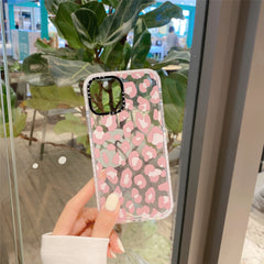 Pink Leopard Transparent Soft Shell