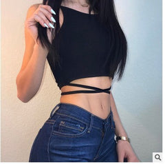 Sexy Black Tube Top Top Vest