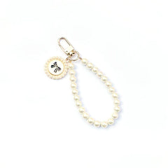 Pearl Micro Glass Bead Handle Chain Diy Phone Case Gasket Keychain