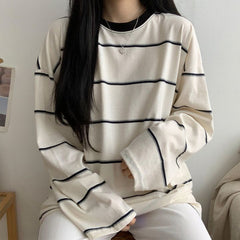 Full Sleeves Oversized Stripped T-Shirt Unisex