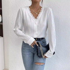 Slim Fit Full-Sleeve Shirt Top Women