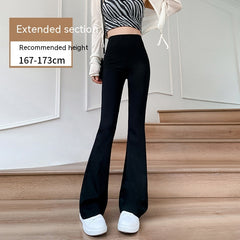 Spring And Autumn Skinny Shark Pants Outer Wear Black High Waist Slimming