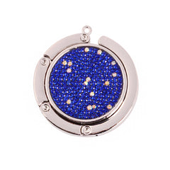 Bag Table Hook Fashion Outdoor Portable Foldable Round Shiny Diamond Purse Handbag Bag Table Hook Hanger Key Bag Hanger