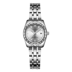 Couple Watch Silver Plated Band Watch 28mm