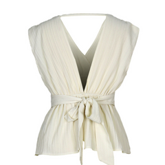 Deep-Neck French Top For Women