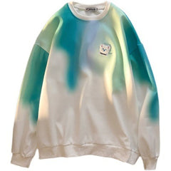 Tie-dye Gradient Bear Sweater for mens & womens