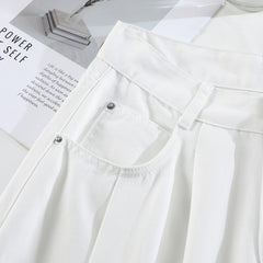 Waist Loose Lengthened Wide Leg Pants Three-proof Fabric Jeans