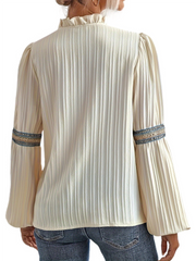 V-neck & Sleeves Threaded Top For Women || Easy-Fit And Comfort