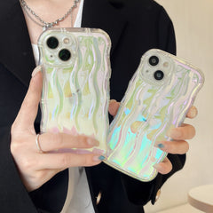 Laser Color Plated Wave Pattern Phone Case