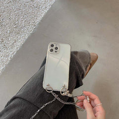 Electroplating Soft Diagonal Pearl Phone Case