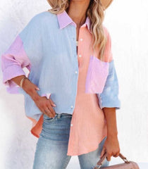Multi Colour Patched Shirt For Men&Women Relaxed-Fit
