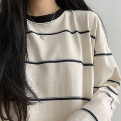 Full Sleeves Oversized Stripped T-Shirt Unisex