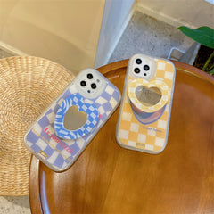 Laser Lattice Love For Makeup Mirror Phone Case