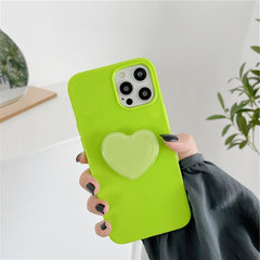 Candy-colored Heart Stand And Phone Case Included