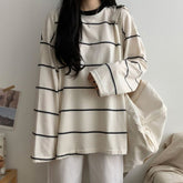 Full Sleeves Oversized Stripped T-Shirt Unisex