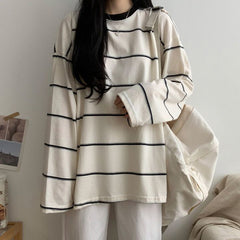 Full Sleeves Oversized Stripped T-Shirt Unisex