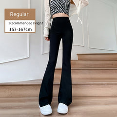Spring And Autumn Skinny Shark Pants Outer Wear Black High Waist Slimming
