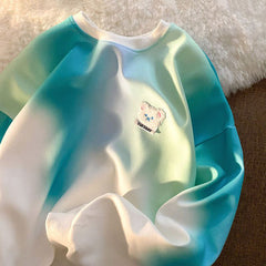 Tie-dye Gradient Bear Sweater for mens & womens