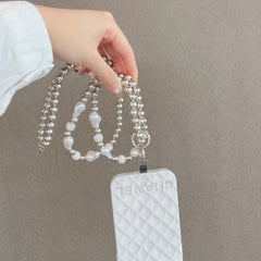 Elegant Pearl Diy Phone Case Crossbody Chain