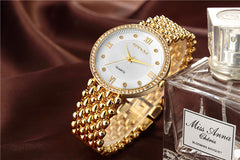 Diamond ladies quartz watch for womens