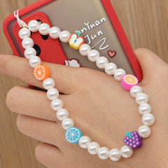 Go2Boho Phone Chains Pearl For Bead Telephone Strap Chain Mobile Phone Charm Lanyard Smiley Star Fruit Jewelry Jewellery