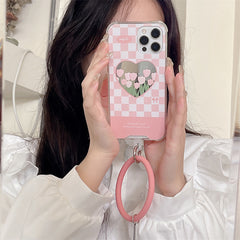 Ins Mirror Flower Bracelet Suitable For IPhone13 Mobile Phone Case