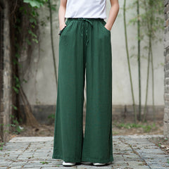 Linen Wide-Leg Pants For Women (Summer Fit)