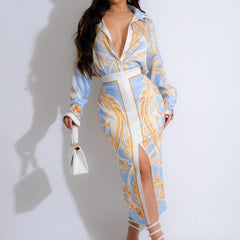 Two-Piece Deep Neck Silicon Suit-Skirt For Women