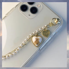 Pearl Bracelet Care Bear Phone Case Transparent Cover