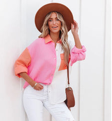 Multi Colour Patched Shirt For Men&Women Relaxed-Fit