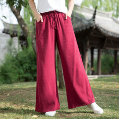 Linen Wide-Leg Pants For Women (Summer Fit)