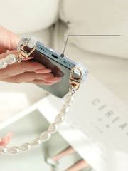 Fashionable Pearl Chain Phone Case Girl