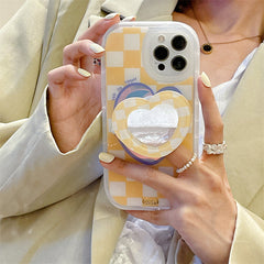 Laser Lattice Love For Makeup Mirror Phone Case