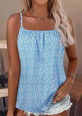 Casual Small Floral Strap Women's Top by Waves Clothing