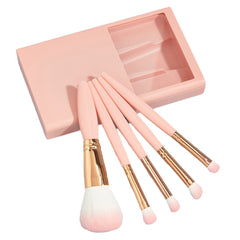 Make-up Brush Include 5 Different Brushes And Compaq Handy Mirror Outdoor Set