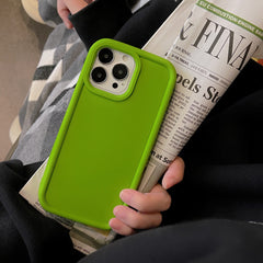 Silicone Phone Case Frosted Skin Feeling Full-cover Solid Color Couple