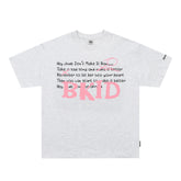 Letter Printed Casual Short Sleeve European And American Street Trendy