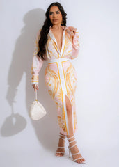 Two-Piece Deep Neck Silicon Suit-Skirt For Women