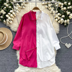 France Style Multi-Coloured Shirt For Women