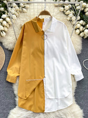 France Style Multi-Coloured Shirt For Women