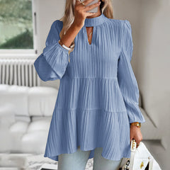 Shirt Women's Independent Stand Elegant Long-sleeved Top