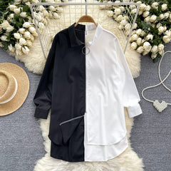 France Style Multi-Coloured Shirt For Women