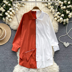 France Style Multi-Coloured Shirt For Women